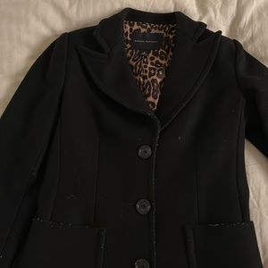 3/4 length black coat